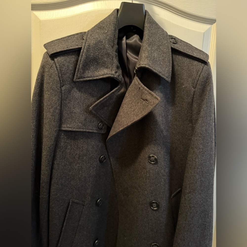 Nautica Men's Charcoal Pea Coat